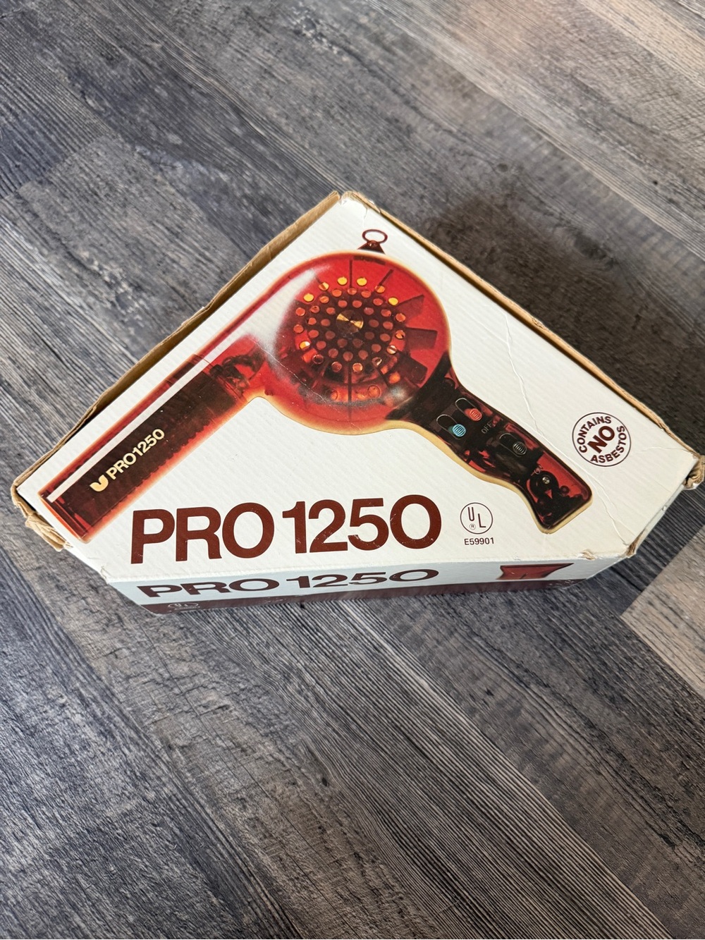 Vintage Windmere PRO1250 Hair Dryer Retro Translucent Brown w Box & Nozzle